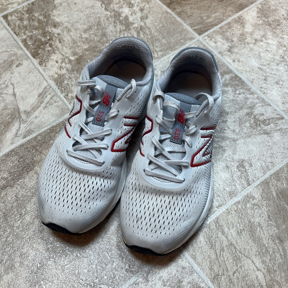 New Balance Gray and Red Athletic Shoes - Picture 7 of 12